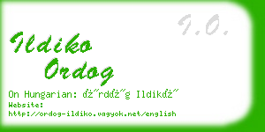ildiko ordog business card